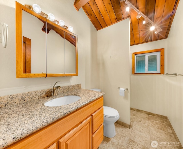 44111 SE Mt Si Rd, North Bend, WA 98045 - bathroom featuring vanity and wood ceiling