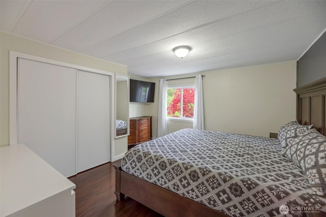 31108 3rd Ave Unit 330, Black Diamond, WA 98010 - bedroom with dark wood-type flooring and a closet