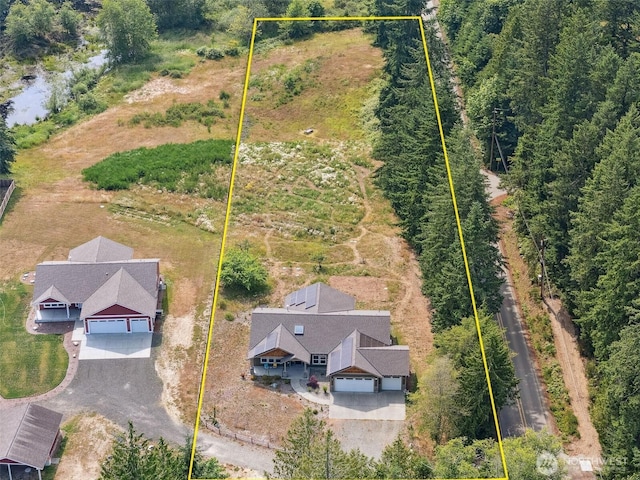 1738 Lilypad Pl E, Port Orchard, WA 98366 - view from above of property with property parcel outlined
