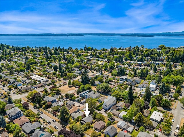 4521 47th Ave SW, Seattle, WA 98116 - aerial view of residential area featuring a large body of water