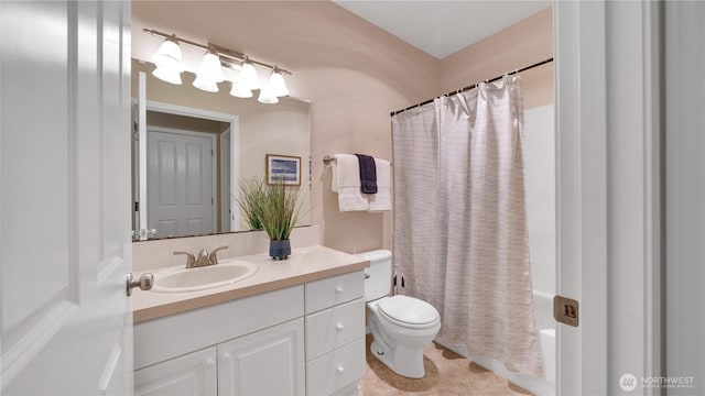2104 Palisade Blvd Unit B-7, Dupont, WA 98327 - bathroom featuring vanity, shower / bath combination with curtain, and tile patterned flooring