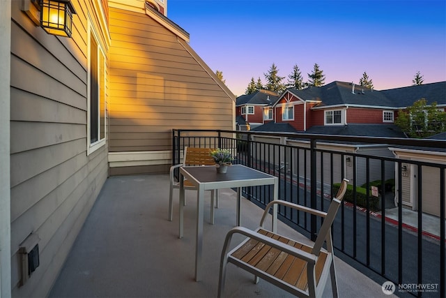 2840 139th Ave SE Unit 16, Bellevue, WA 98005 - view of balcony at dusk