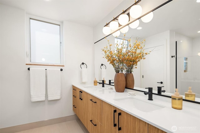 2419 NW 57th Unit B, Seattle, WA 98107 - full bath with double vanity and baseboards