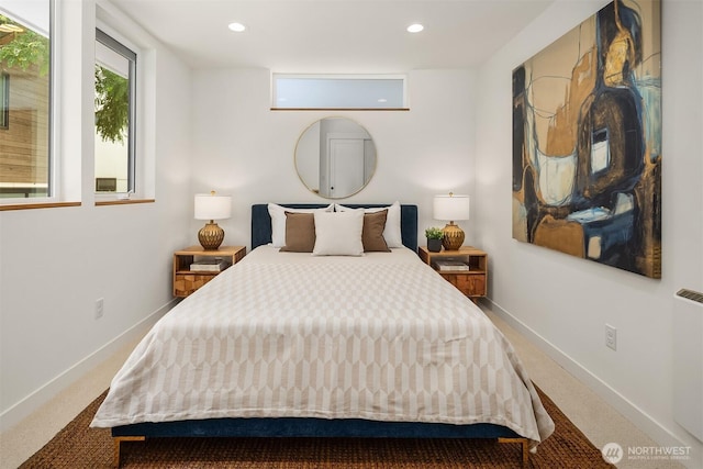 2419 NW 57th Unit B, Seattle, WA 98107 - carpeted bedroom featuring recessed lighting