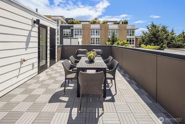 2419 NW 57th Unit B, Seattle, WA 98107 - balcony with outdoor dining area