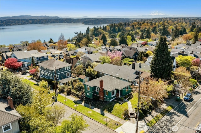 2000 31st Ave S, Seattle, WA 98144 - aerial perspective of suburban area featuring a water and mountain view