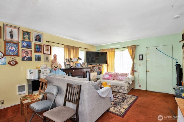 1109 S 61st St, Tacoma, WA 98408 - living room featuring carpet flooring and heating unit
