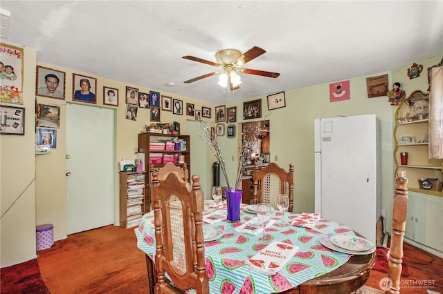 1109 S 61st St, Tacoma, WA 98408 - carpeted dining room with ceiling fan