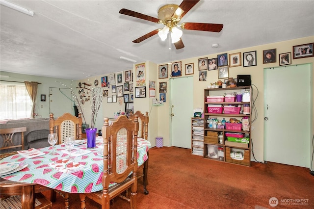 1109 S 61st St, Tacoma, WA 98408 - carpeted dining room with ceiling fan
