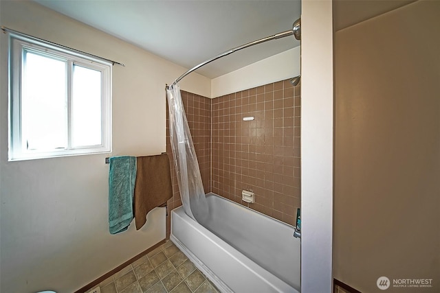 960 NE Marwood Dr, Bremerton, WA 98310 - full bath with shower / bathtub combination with curtain and baseboards