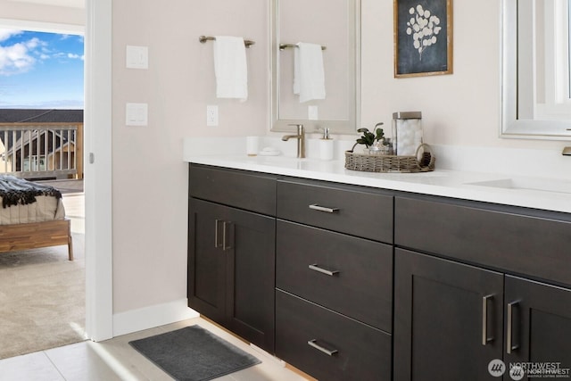 5412 Lonicera Dr, Blaine, WA 98230 - full bath featuring double vanity and tile patterned floors