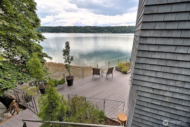 11261 E State Route 106, Union, WA 98592 - wooden terrace with a water view