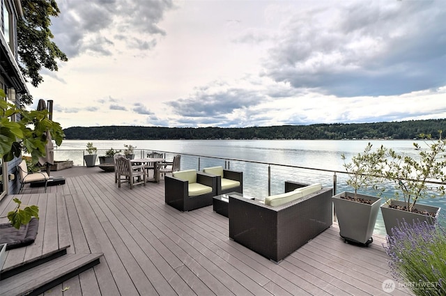 11261 E State Route 106, Union, WA 98592 - wooden deck with a water view