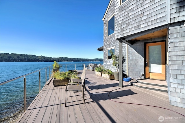 11261 E State Route 106, Union, WA 98592 - wooden deck with a water view