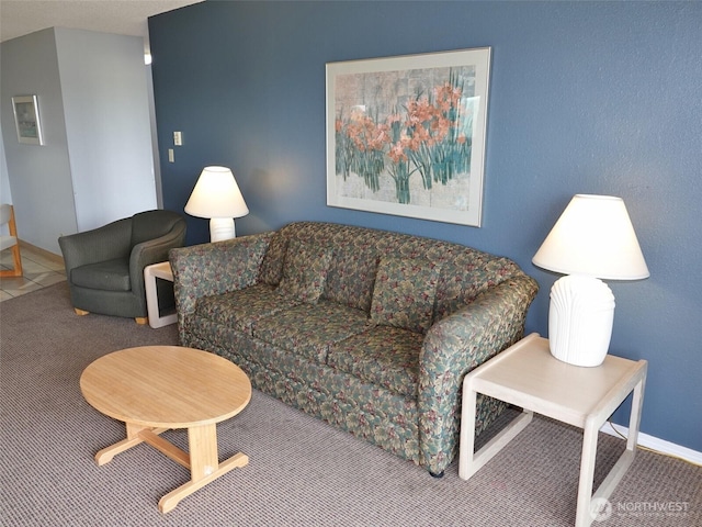 615 Ocean Shores Blvd NW Unit 210, Ocean Shores, WA 98569 - carpeted living room with baseboards