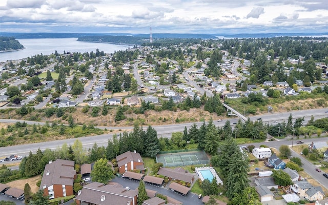 7324 N Skyview Ln Unit N102, Tacoma, WA 98406 - aerial view of property's location with a large body of water and nearby suburban area