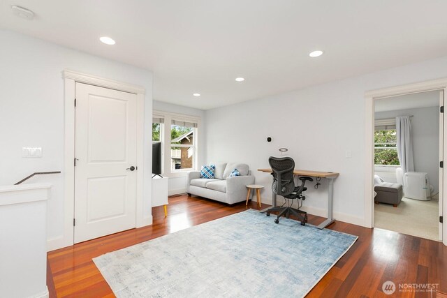 603 9th Ave, Kirkland, WA 98033 - office with wood finished floors, plenty of natural light, and recessed lighting