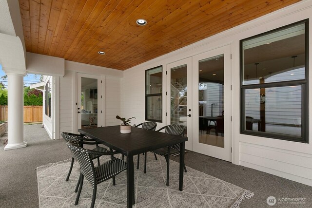 603 9th Ave, Kirkland, WA 98033 - view of patio / terrace featuring outdoor dining area and french doors