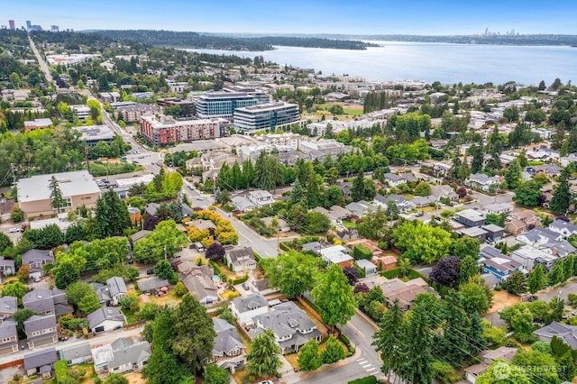 603 9th Ave, Kirkland, WA 98033 - aerial view of property's location with a nearby body of water and nearby urban area