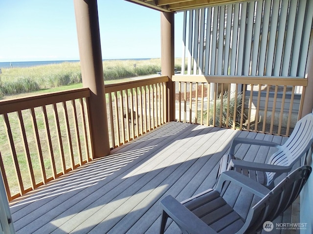 1407 Ocean Shores Blvd SW Unit 1N-I, Ocean Shores, WA 98569 - wooden terrace featuring a water view