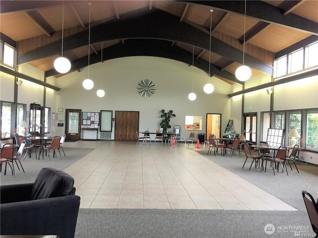 3611 I St NE Unit 291, Auburn, WA 98002 - lobby with high vaulted ceiling and beam ceiling