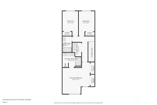21616 9th Ave SE Unit C-105, Bothell, WA 98021 - view of room layout