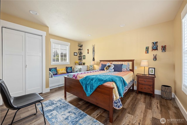 214 S Bradley St, Chelan, WA 98816 - bedroom with wood finished floors and a closet