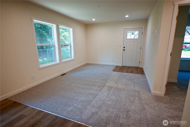 390 Mira Ct SE, Ocean Shores, WA 98569 - foyer entrance featuring carpet floors and recessed lighting