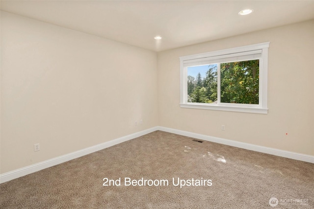 14248 SE Allen Rd, Bellevue, WA 98006 - empty room with carpet and recessed lighting