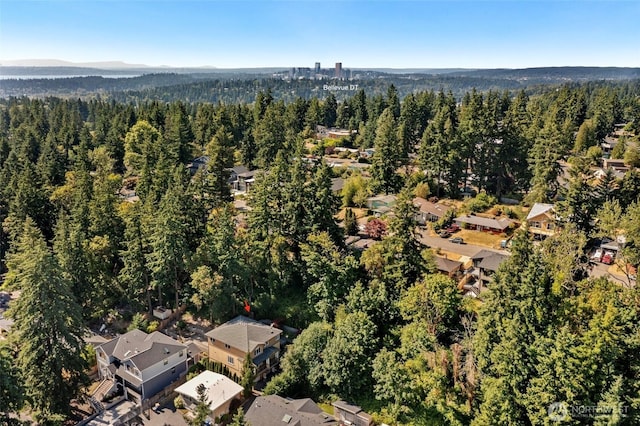 14248 SE Allen Rd, Bellevue, WA 98006 - aerial view of property's location with a heavily wooded area and nearby suburban area