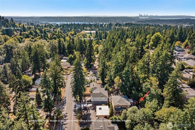 14248 SE Allen Rd, Bellevue, WA 98006 - aerial view of property's location featuring a heavily wooded area and nearby suburban area