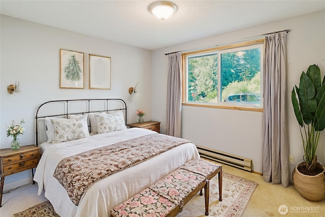 7601 Greenridge Loop SW, Olympia, WA 98512 - carpeted bedroom featuring a baseboard radiator