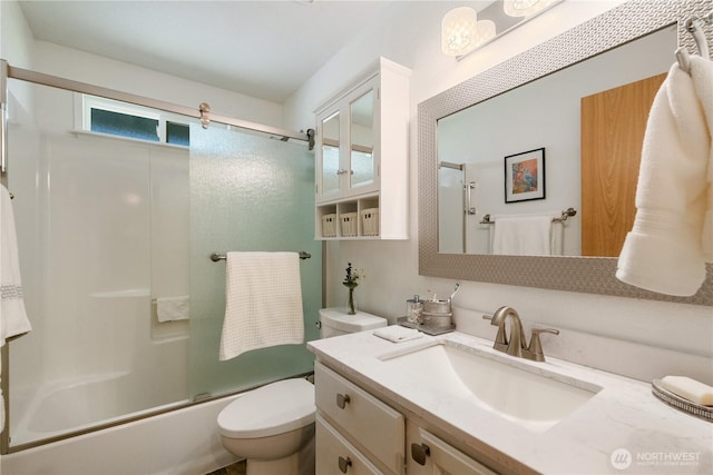717 Cushing St SW, Olympia, WA 98502 - bathroom featuring vanity and shower / bath combination with glass door