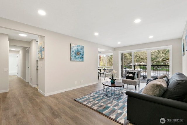 12700 NE 8th St Unit E-205, Bellevue, WA 98005 - living area with light wood finished floors and recessed lighting