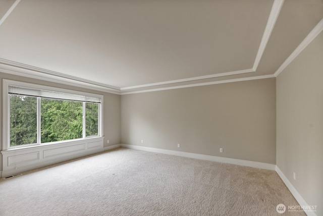 14691 NE 16th St, Bellevue, WA 98007 - empty room featuring light carpet and ornamental molding