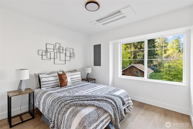 10520 NE 111th Pl, Kirkland, WA 98033 - bedroom featuring electric panel and wood finished floors