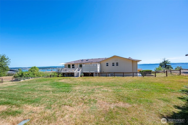 1223 Rainier Ln, Oak Harbor, WA 98277 - back of house with a deck with water view