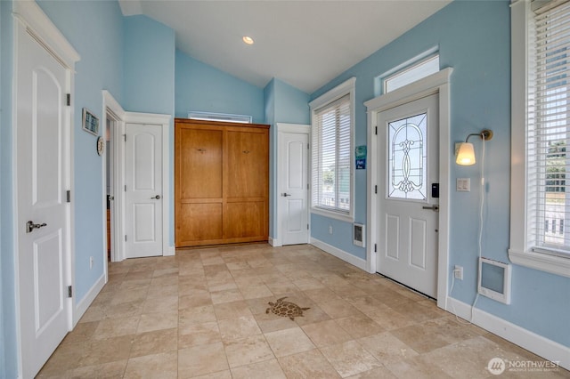 440 Marine View Dr SW Unit 3, Ocean Shores, WA 98569 - entryway featuring healthy amount of natural light and lofted ceiling