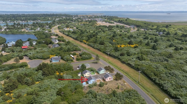 440 Marine View Dr SW Unit 3, Ocean Shores, WA 98569 - aerial overview of property's location with a nearby body of water and a forest