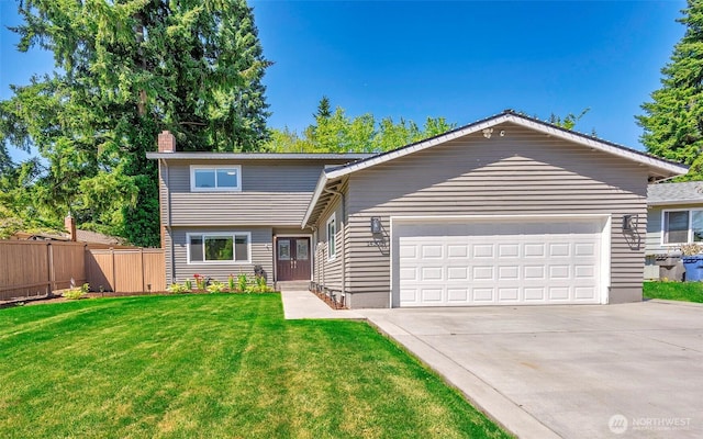 14305 109th Ave NE, Kirkland, WA 98034 - view of front of property featuring a chimney, a garage, and concrete driveway