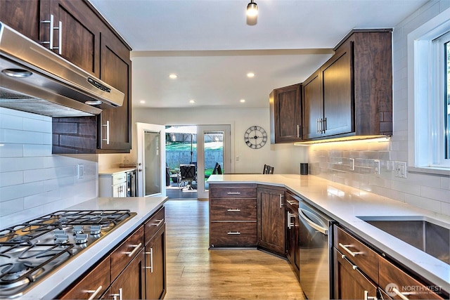 14305 109th Ave NE, Kirkland, WA 98034 - kitchen with appliances with stainless steel finishes, extractor fan, plenty of natural light, light countertops, and recessed lighting