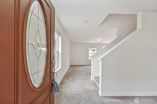 29775 218th Pl SE, Kent, WA 98042 - foyer entrance with light colored carpet and stairs