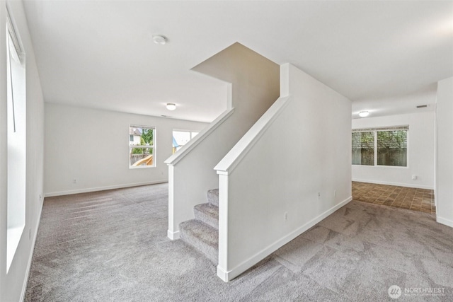 29775 218th Pl SE, Kent, WA 98042 - stairway featuring carpet flooring and baseboards
