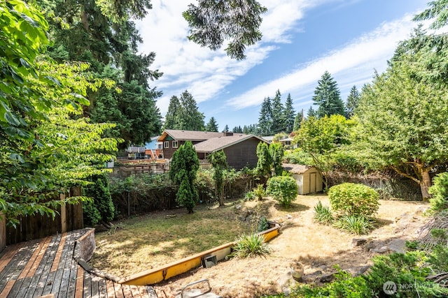 1847 N 183rd St, Shoreline, WA 98133 - view of yard featuring a storage shed and a deck