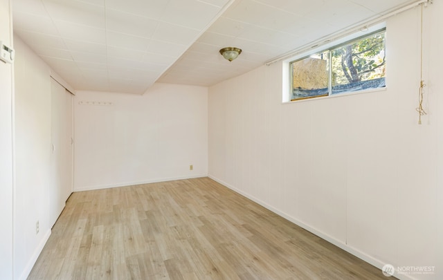 1847 N 183rd St, Shoreline, WA 98133 - below grade area with light wood-style floors and baseboards