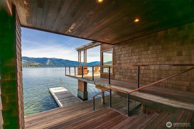2247 Northshore Rd, Bellingham, WA 98226 - dock area featuring a water and mountain view