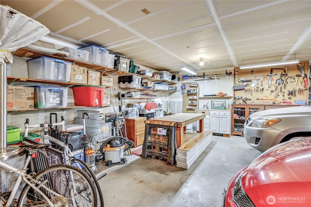 4243 Holcomb St, Port Townsend, WA 98368 - garage with a workshop area