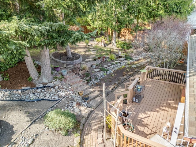 4243 Holcomb St, Port Townsend, WA 98368 - view of wooden terrace