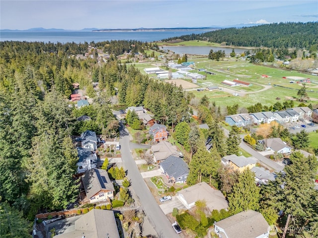 4243 Holcomb St, Port Townsend, WA 98368 - aerial view of property and surrounding area featuring a nearby body of water and nearby suburban area