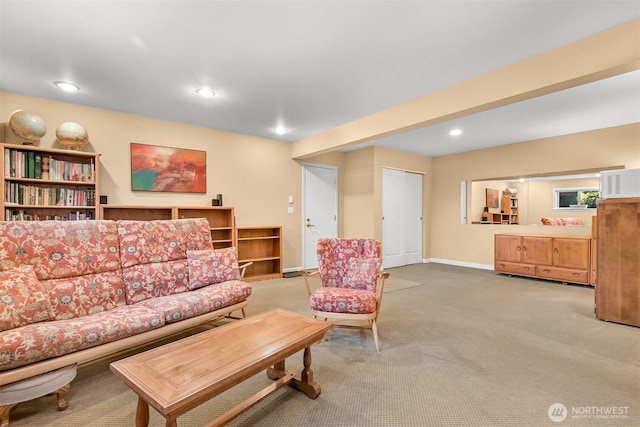 507 Lyla Ln, Bellingham, WA 98225 - living room featuring carpet and recessed lighting